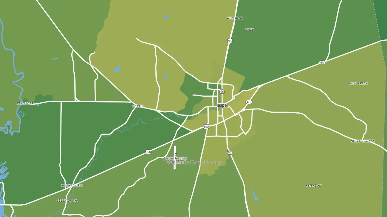 75951, TX Map of Vehicle Theft Rates