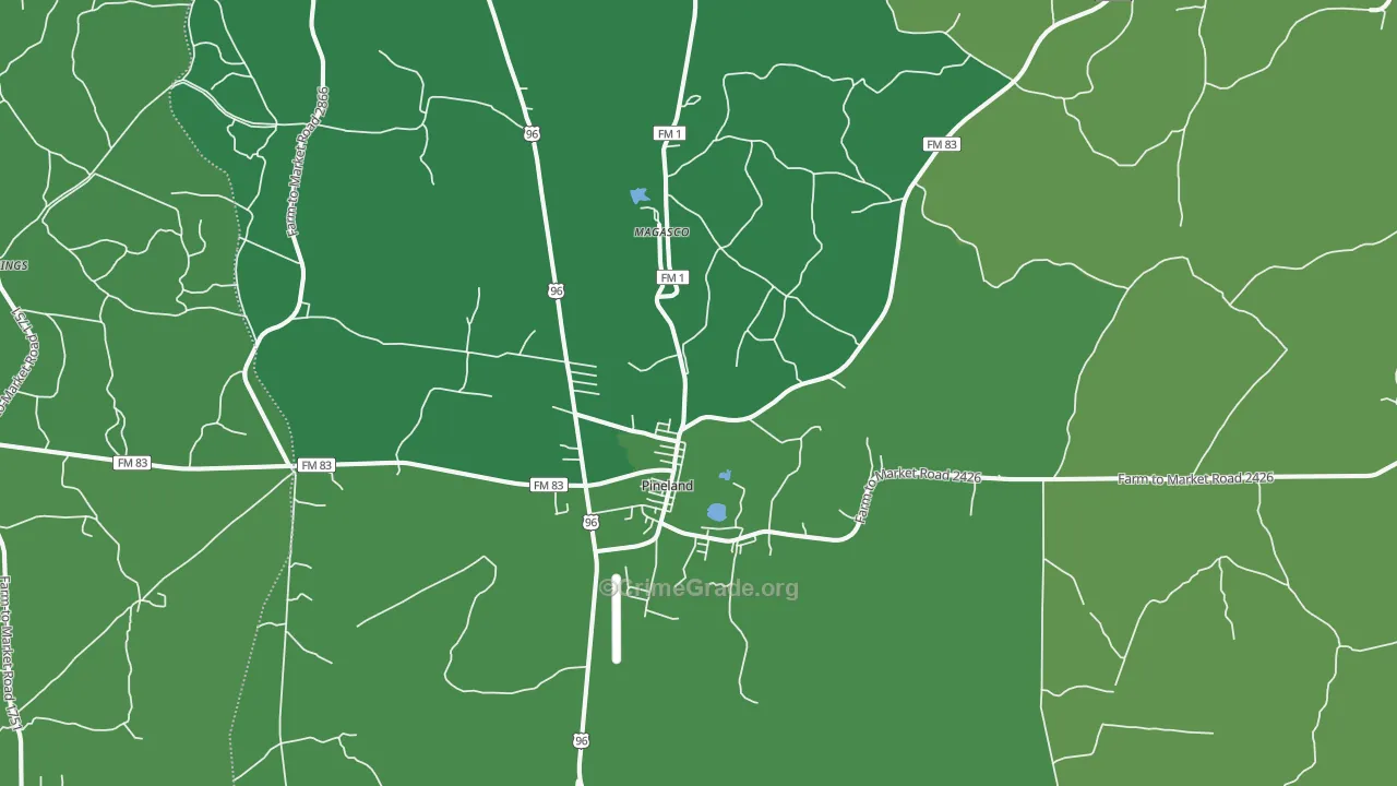 75968, TX Map of Vehicle Theft Rates