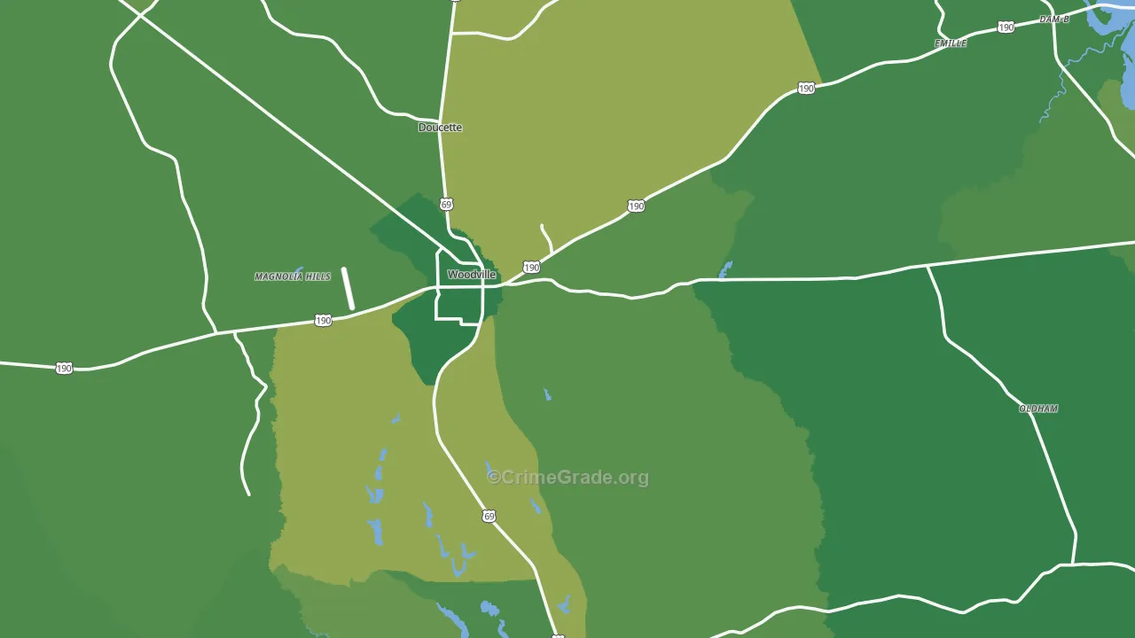 75979, TX Map of Vehicle Theft Rates