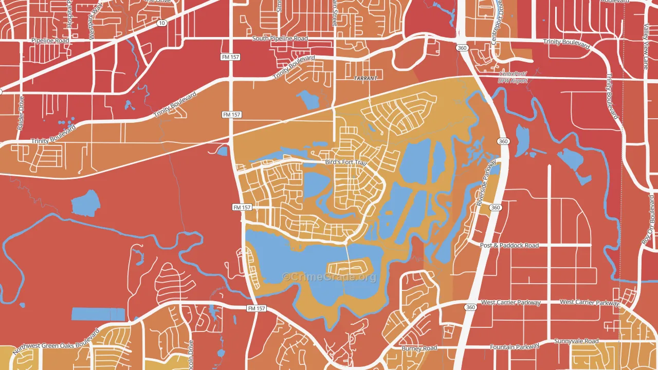76005, TX Map of Vehicle Theft Rates