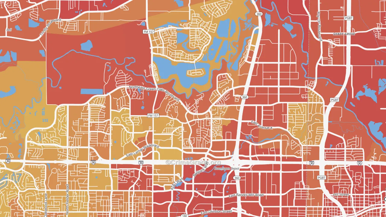 76006, TX Map of Vehicle Theft Rates