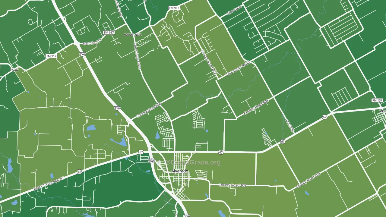 76009, TX Map of Vehicle Theft Rates