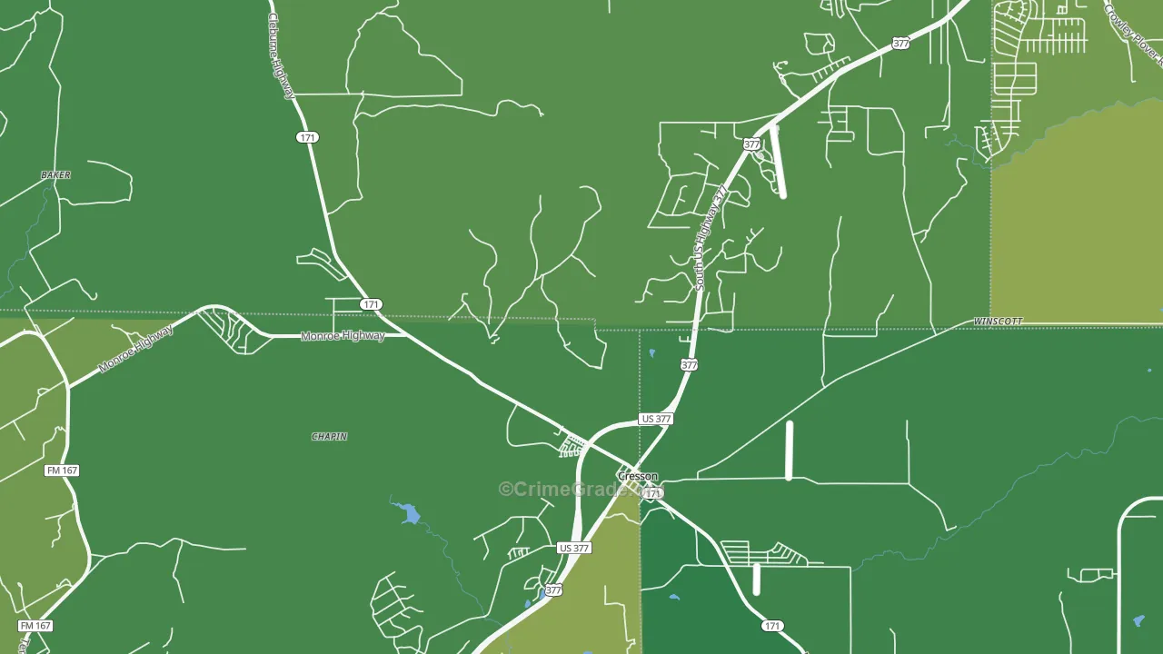 76035, TX Map of Vehicle Theft Rates