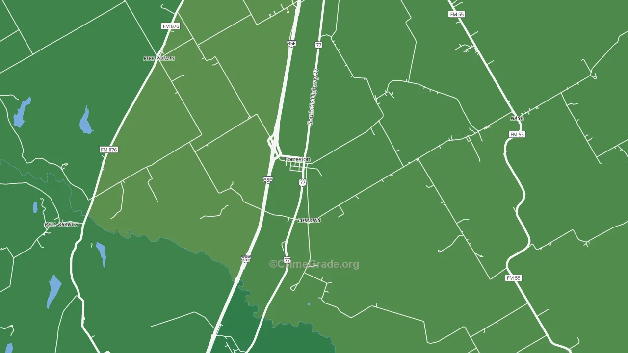 76041, TX Map of Vehicle Theft Rates
