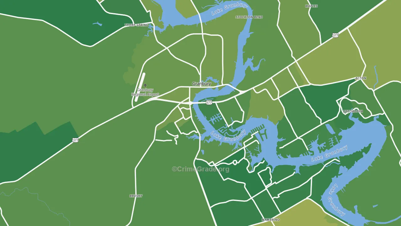 76048, TX Map of Vehicle Theft Rates