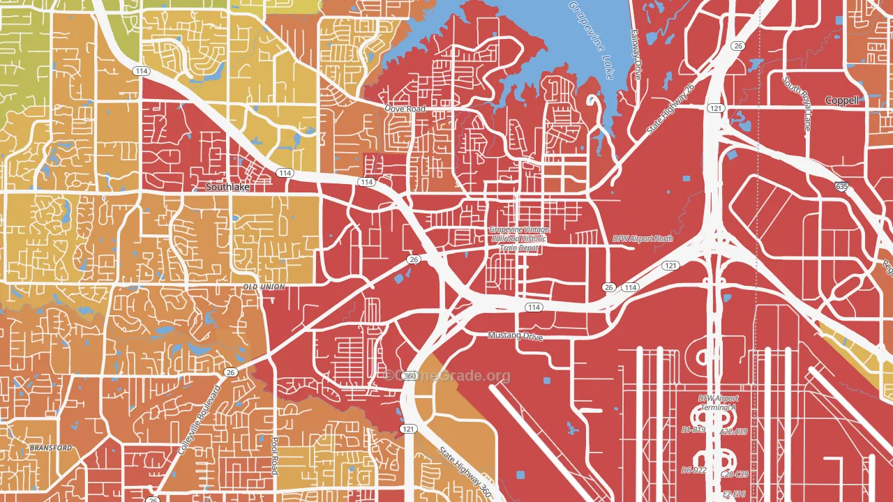 76051, TX Map of Vehicle Theft Rates
