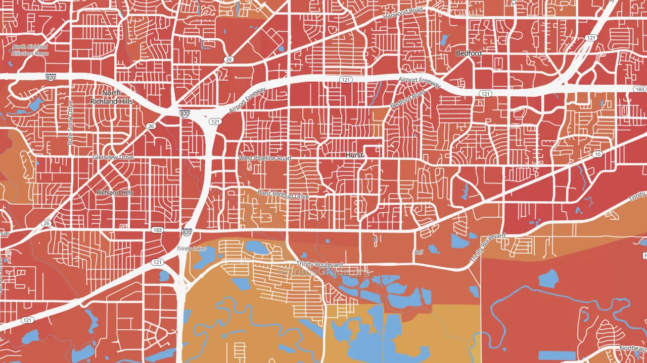 76053, TX Map of Vehicle Theft Rates