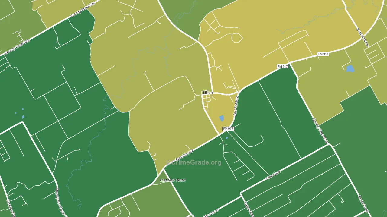 76061, TX Map of Vehicle Theft Rates