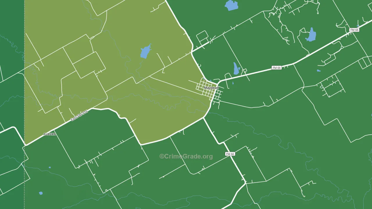 76064, TX Map of Vehicle Theft Rates