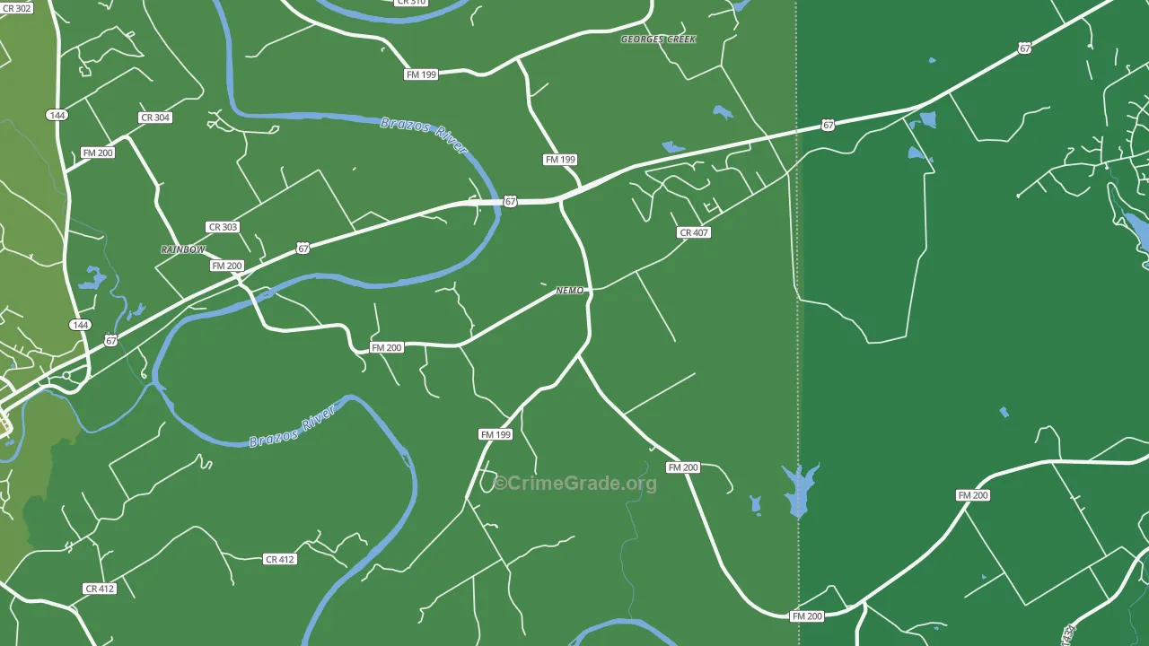 76070, TX Map of Vehicle Theft Rates