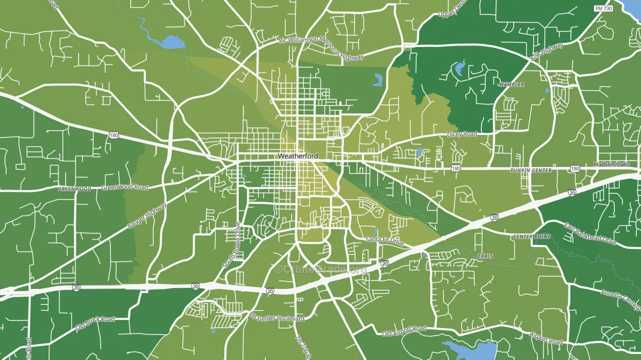 76086, TX Map of Vehicle Theft Rates