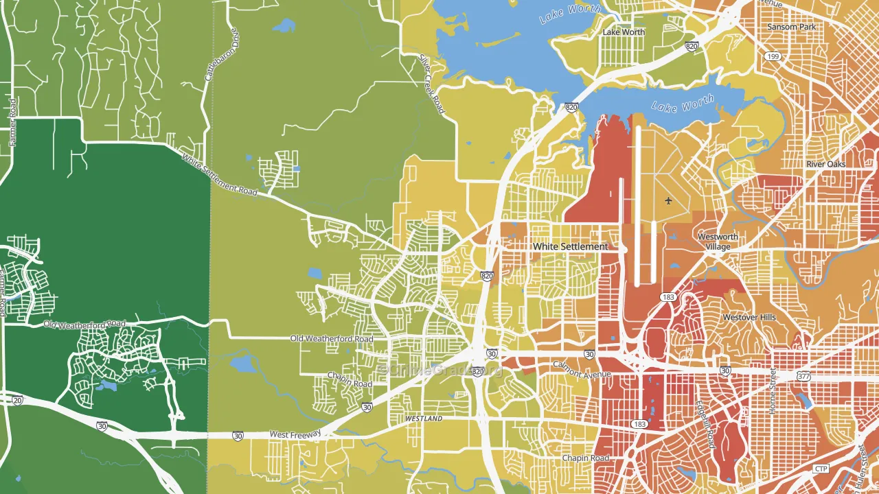 76108, TX Map of Vehicle Theft Rates