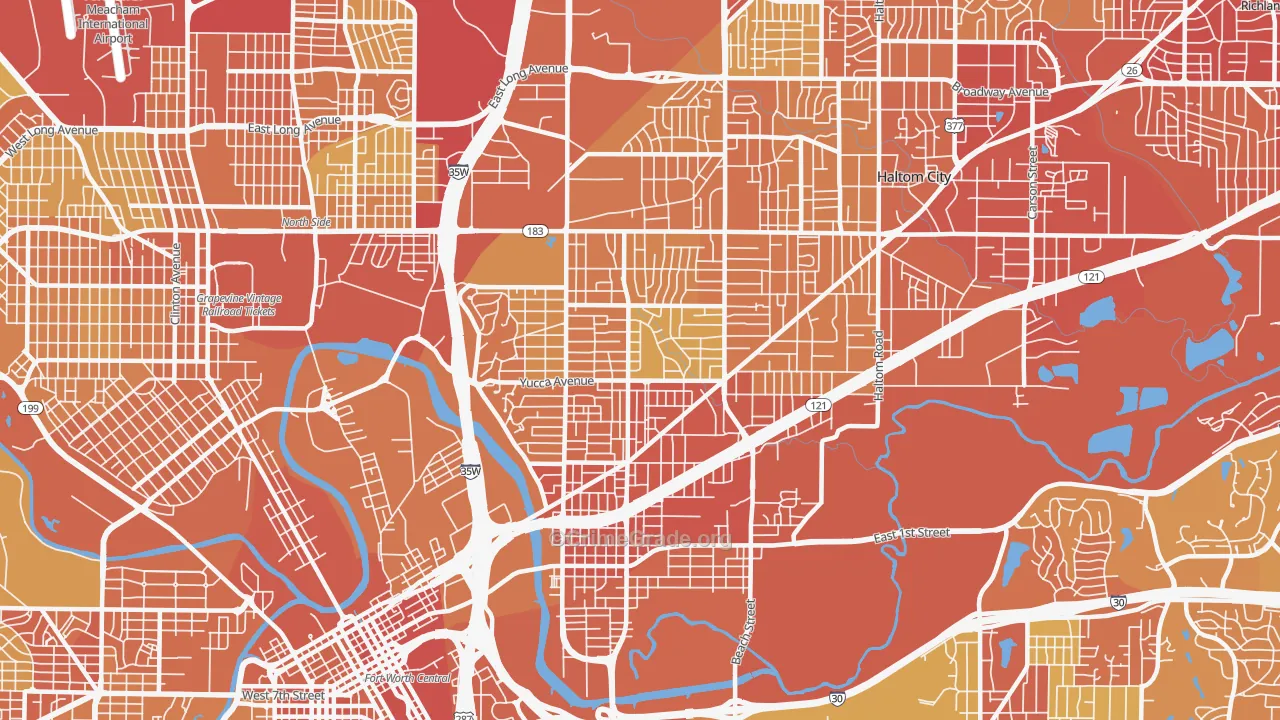 76111, TX Map of Vehicle Theft Rates