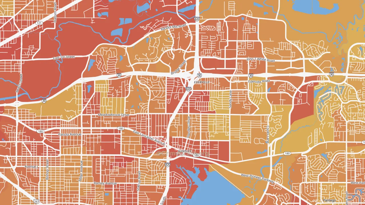 76112, TX Map of Vehicle Theft Rates
