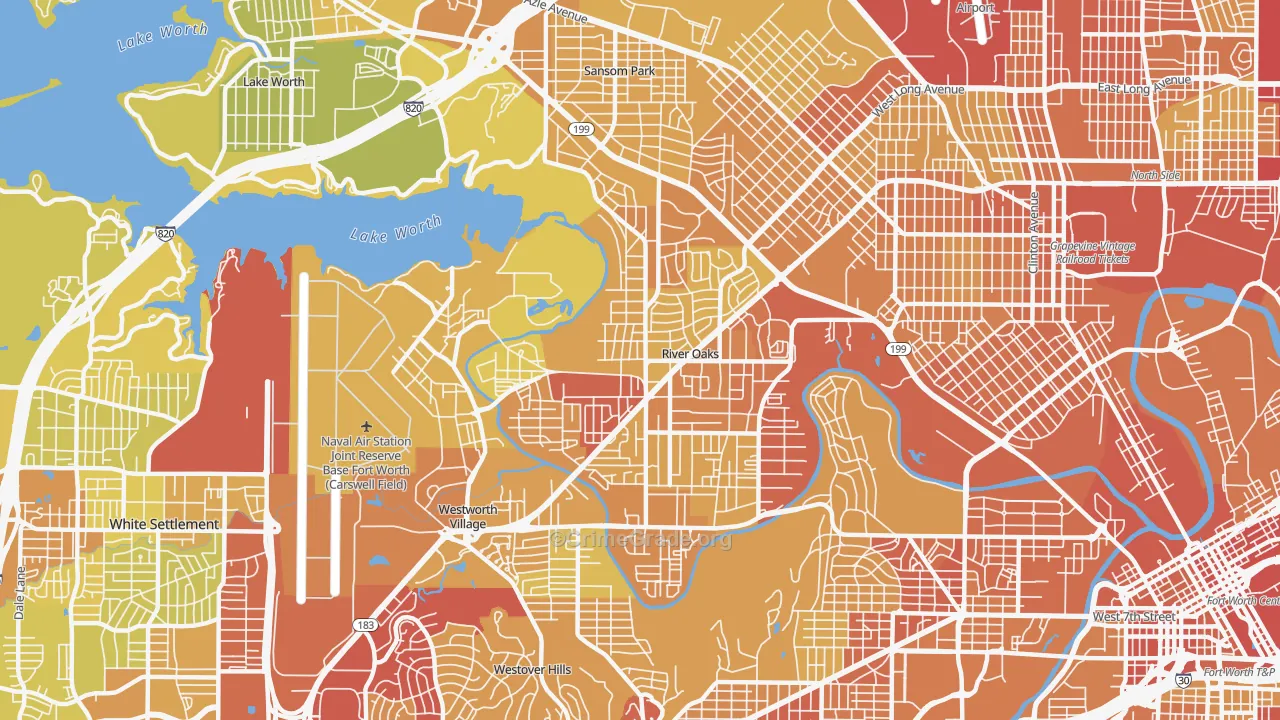 76114, TX Map of Vehicle Theft Rates