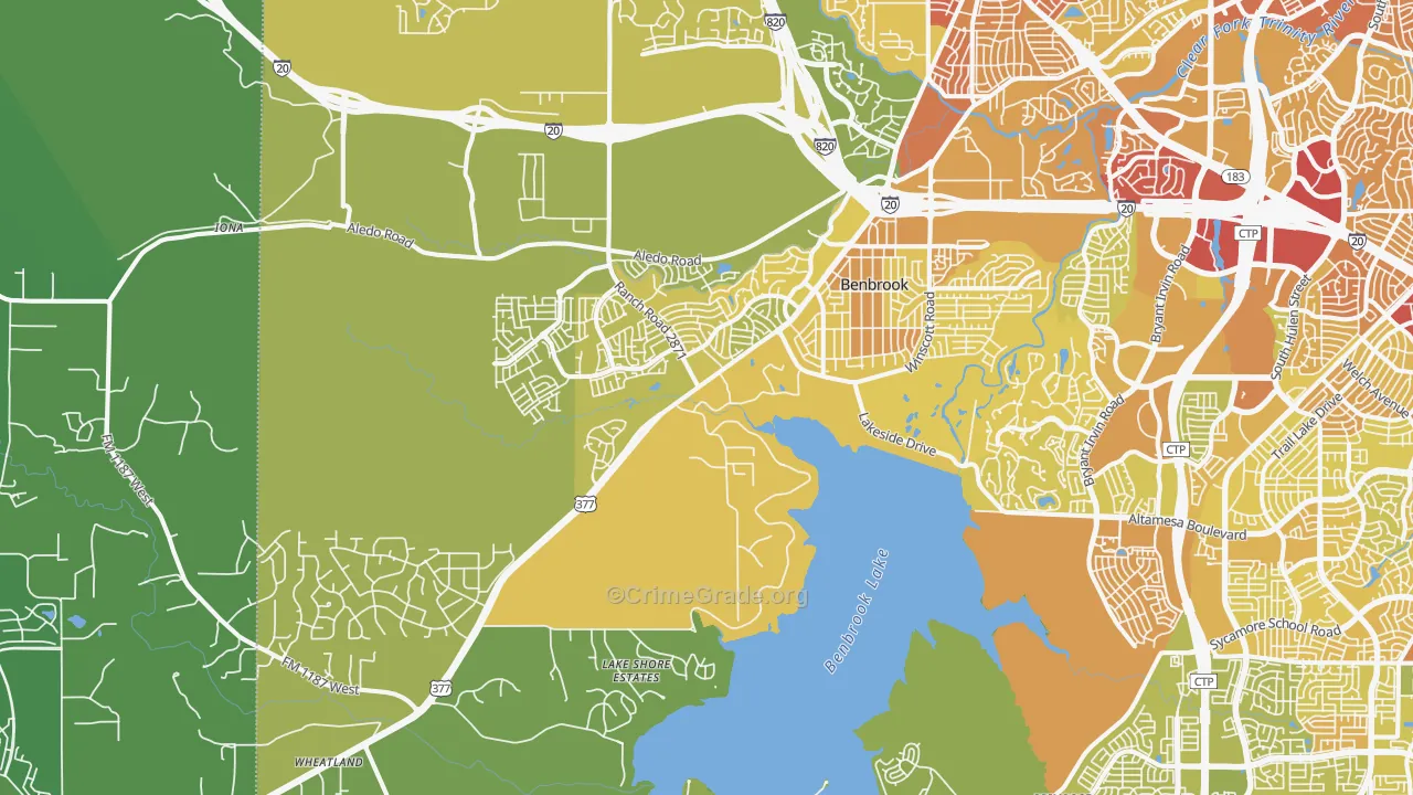 76126, TX Map of Vehicle Theft Rates