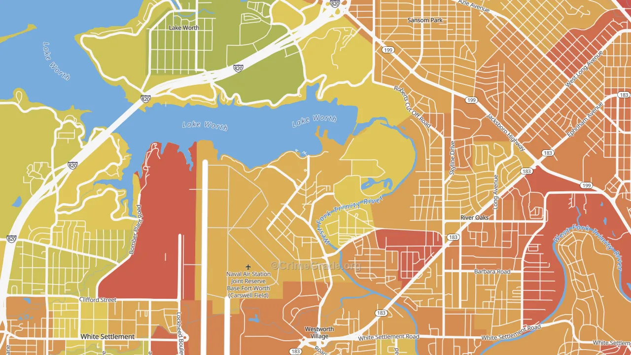 76127, TX Map of Vehicle Theft Rates