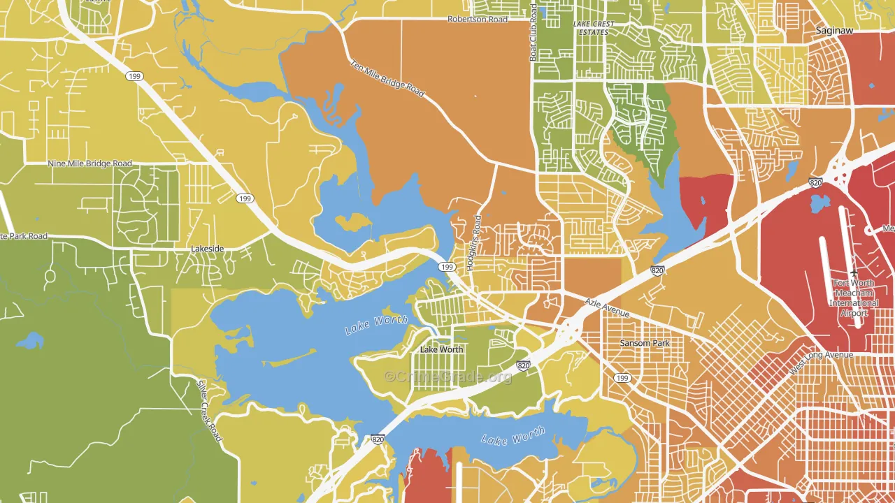 76135, TX Map of Vehicle Theft Rates
