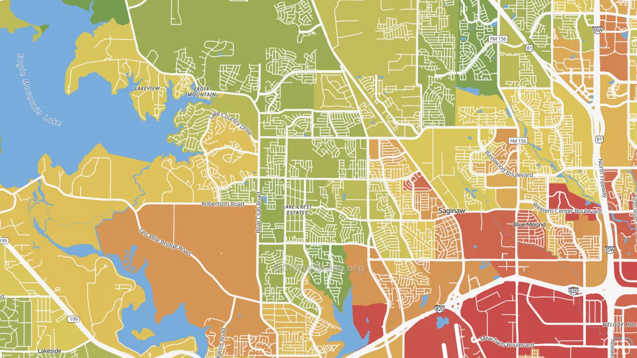76179, TX Map of Vehicle Theft Rates