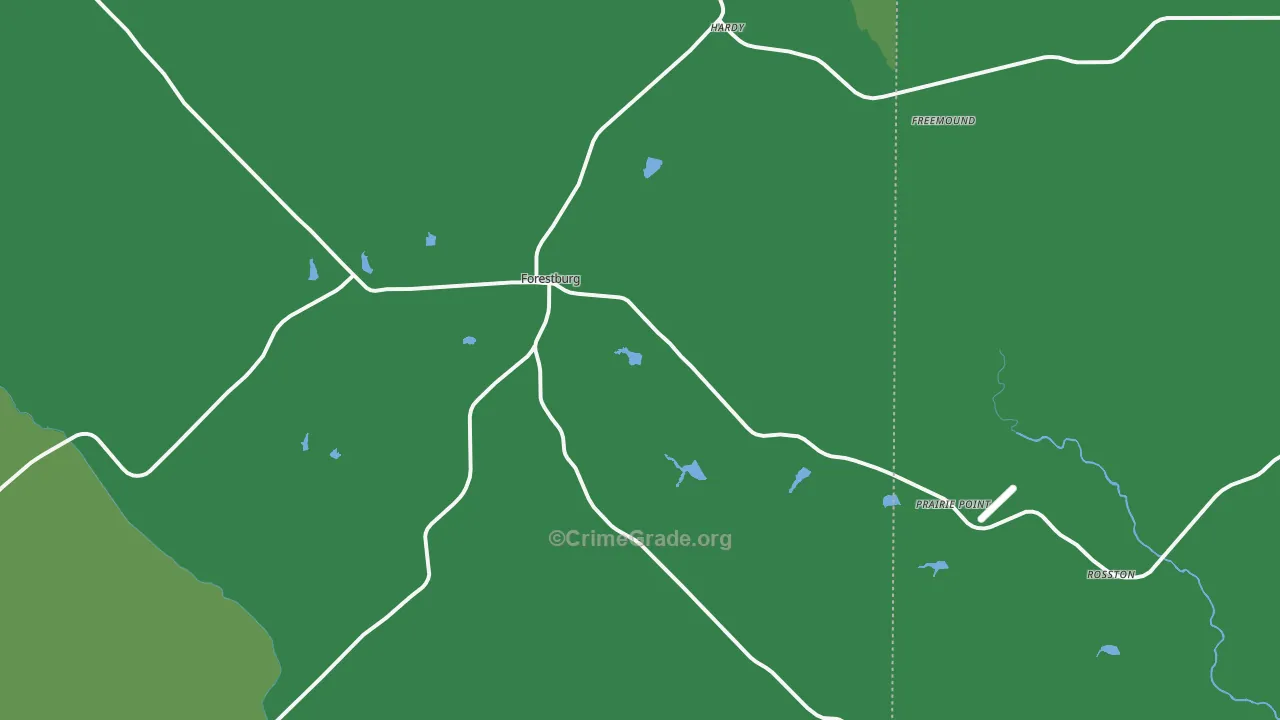 76239, TX Map of Vehicle Theft Rates