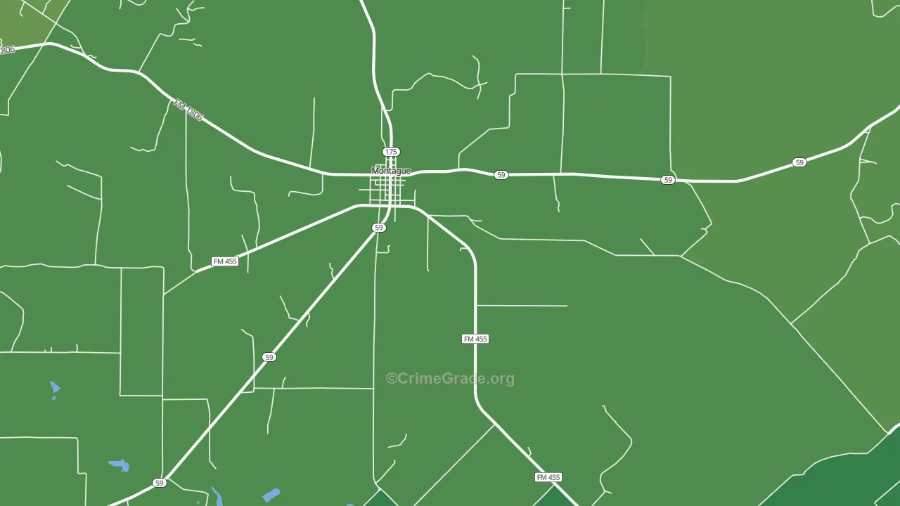 76251, TX Map of Vehicle Theft Rates