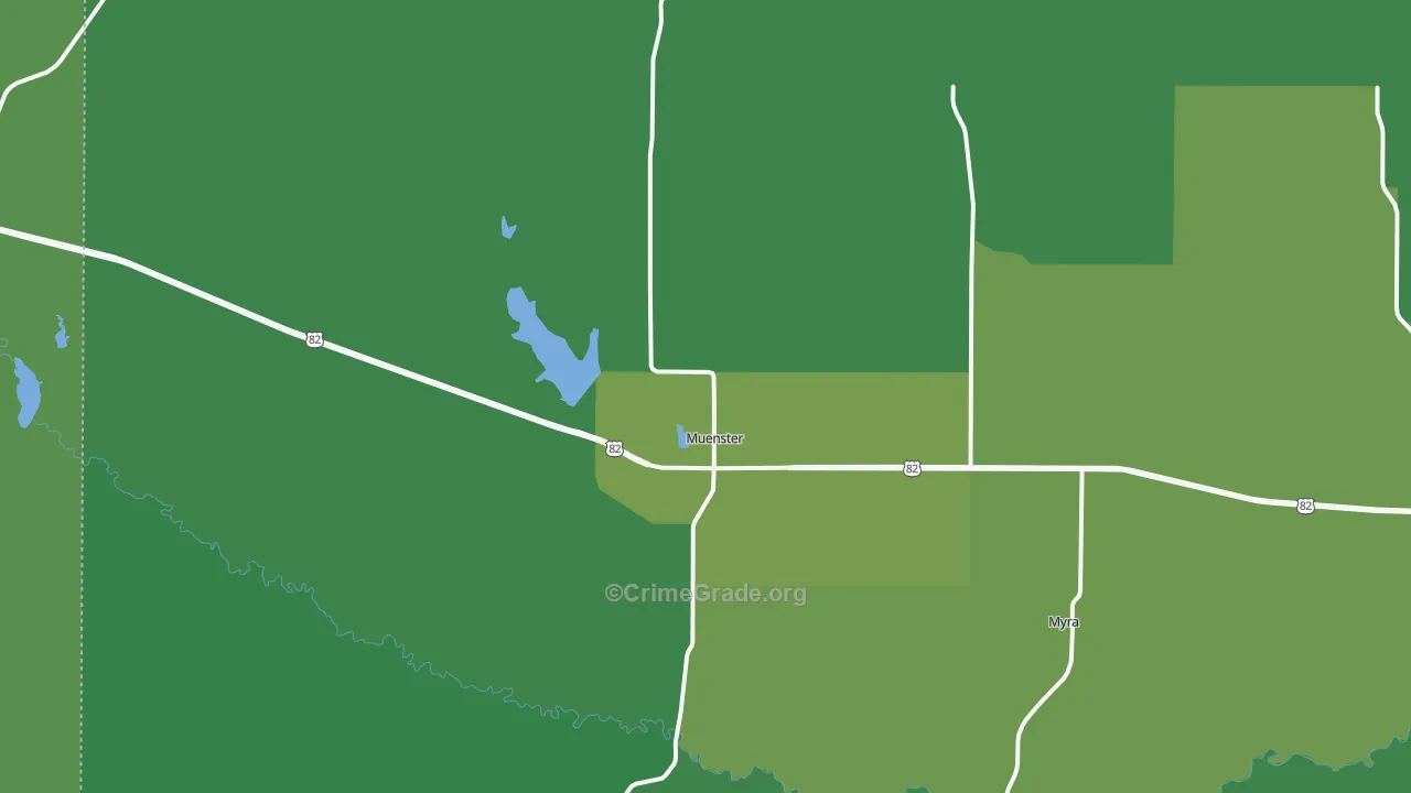 76252, TX Map of Vehicle Theft Rates