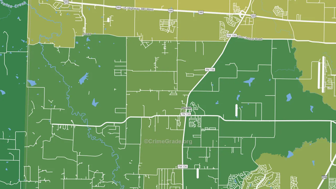 76259, TX Map of Vehicle Theft Rates