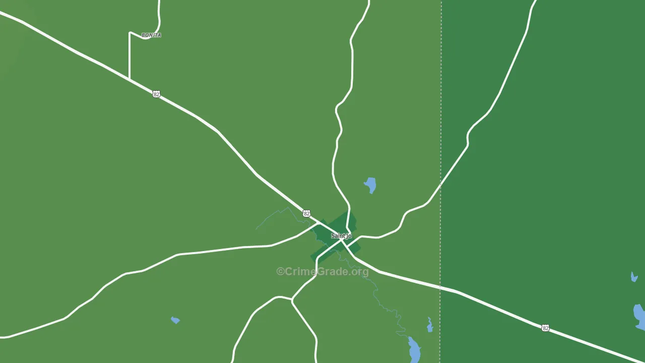 76265, TX Map of Vehicle Theft Rates