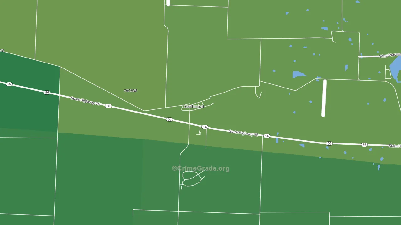 76268, TX Map of Vehicle Theft Rates