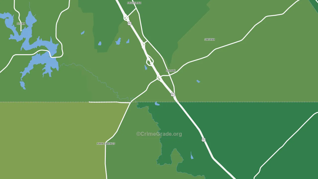 76270, TX Map of Vehicle Theft Rates