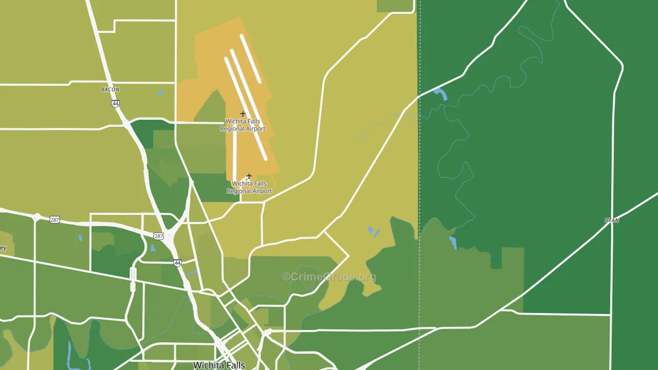 76305, TX Map of Vehicle Theft Rates