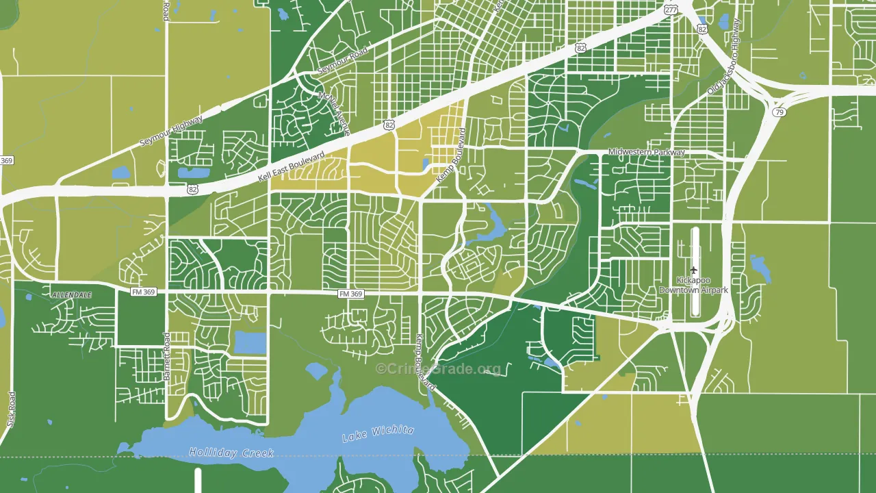 76308, TX Map of Vehicle Theft Rates