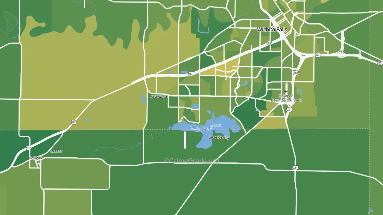 76310, TX Map of Vehicle Theft Rates