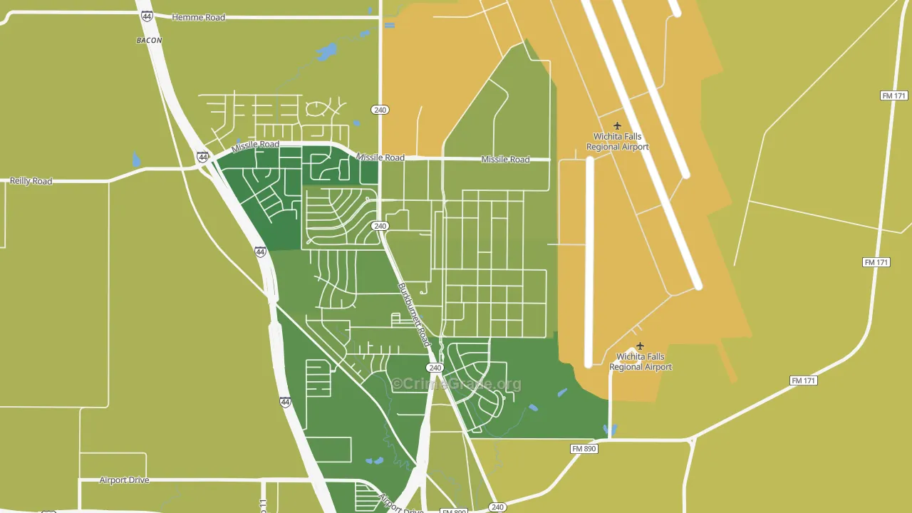 76311, TX Map of Vehicle Theft Rates