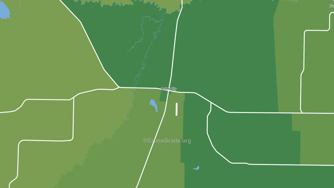 76351, TX Map of Vehicle Theft Rates