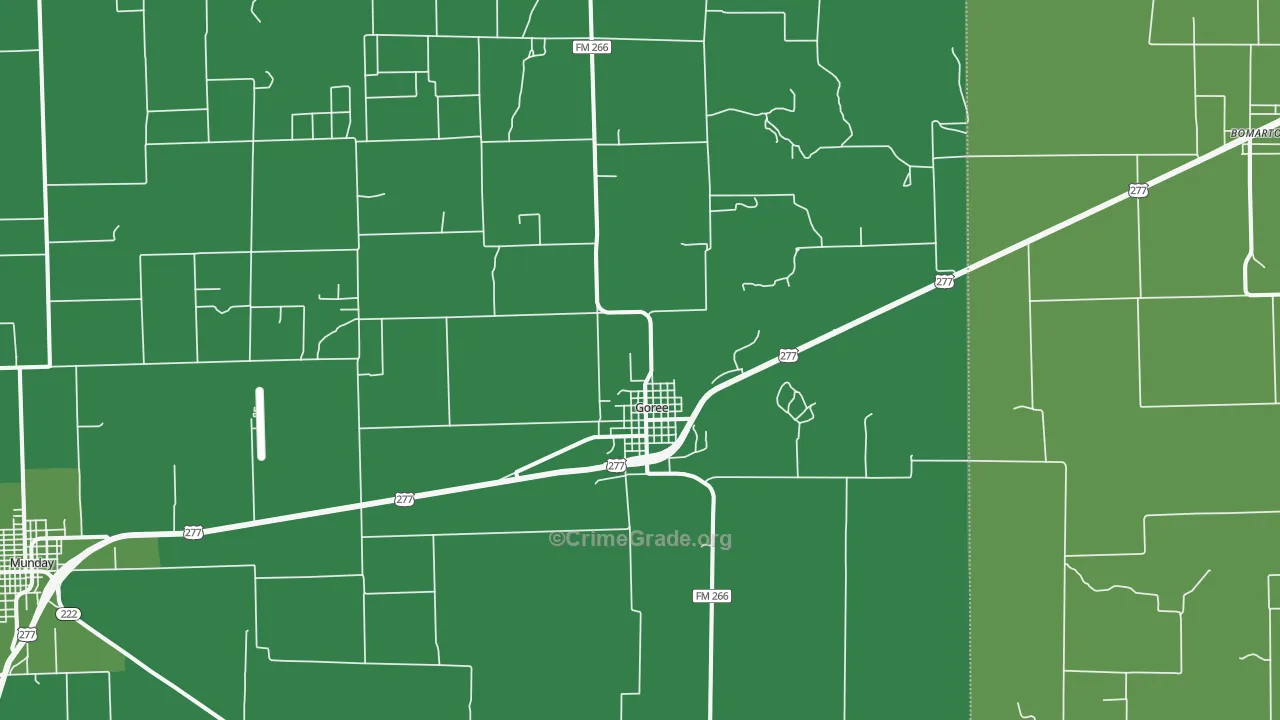 76363, TX Map of Vehicle Theft Rates