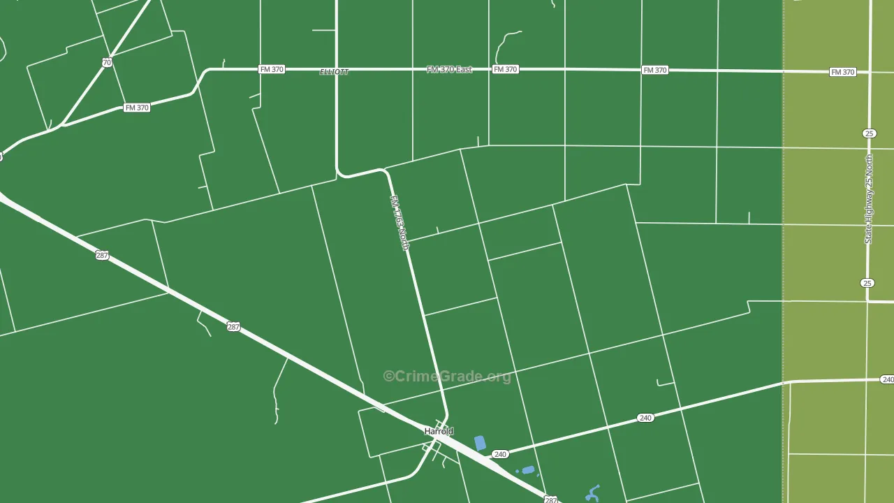 76364, TX Map of Vehicle Theft Rates