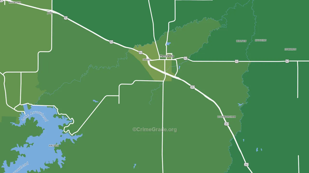76365, TX Map of Vehicle Theft Rates