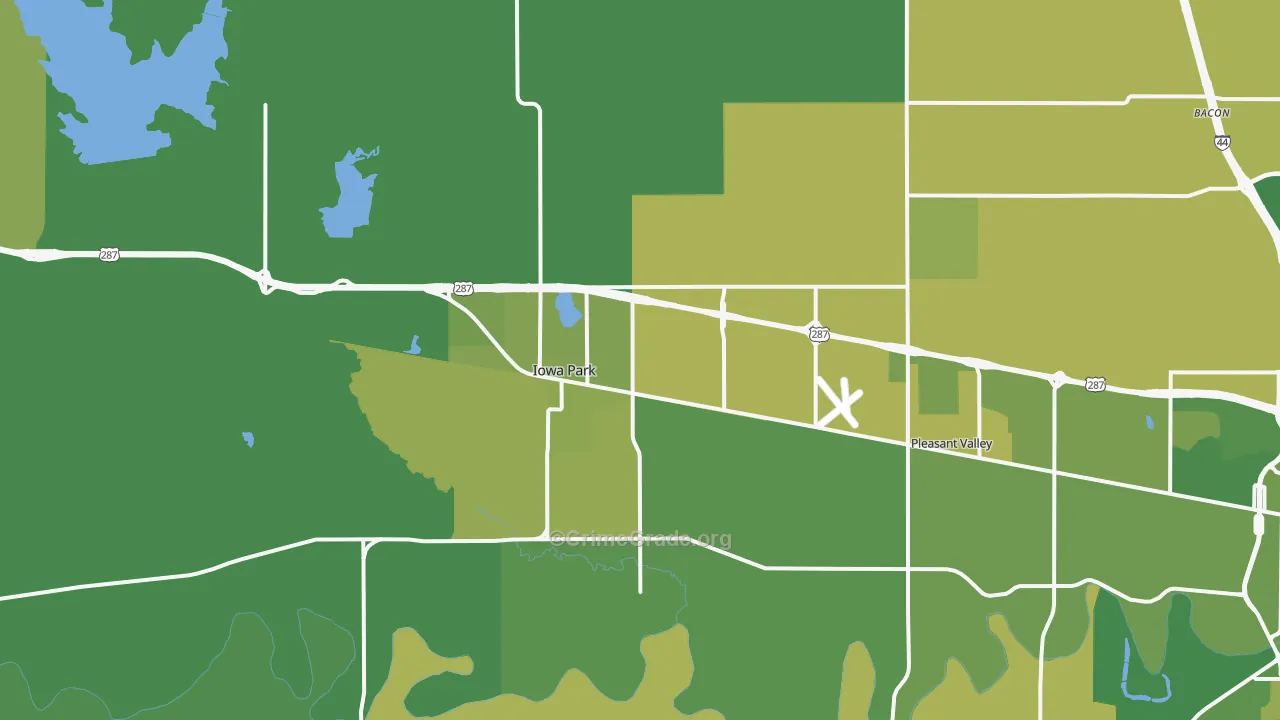 76367, TX Map of Vehicle Theft Rates
