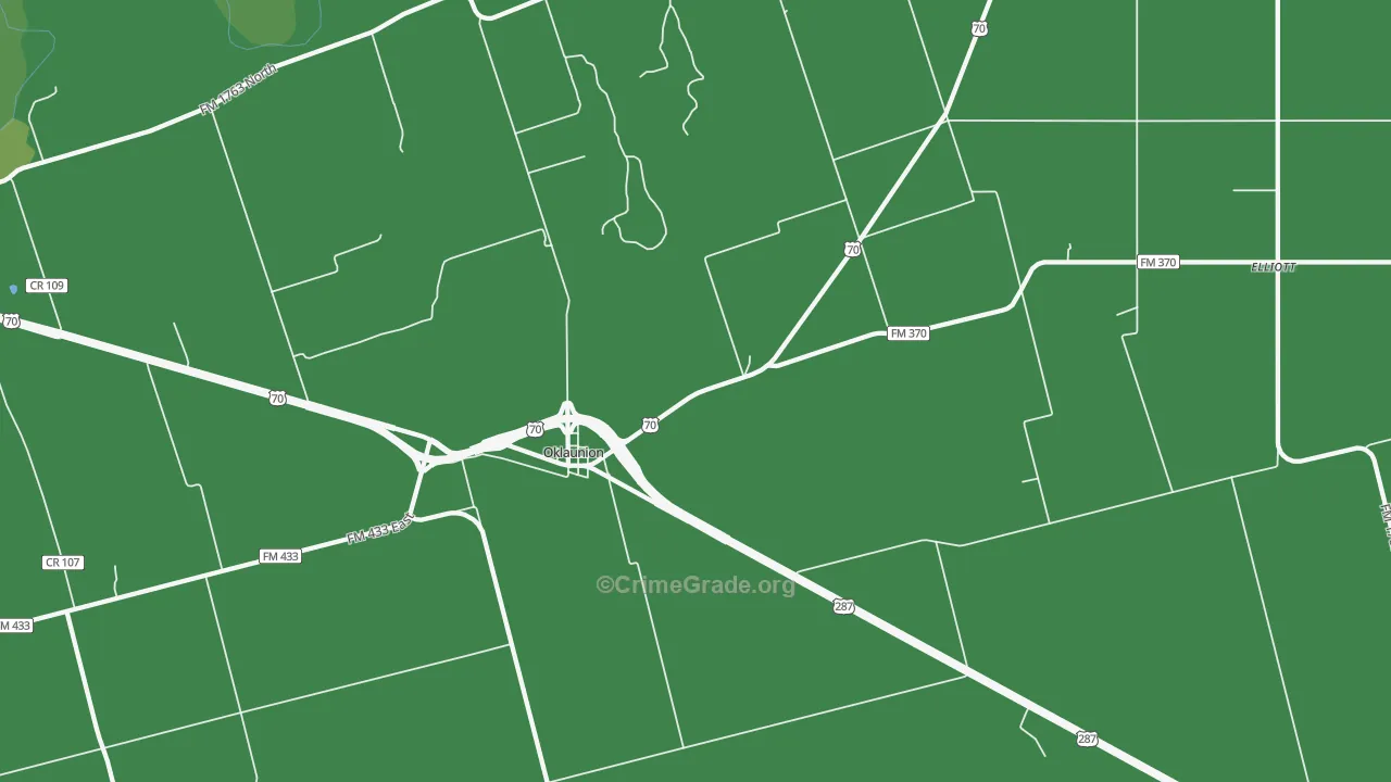 76373, TX Map of Vehicle Theft Rates