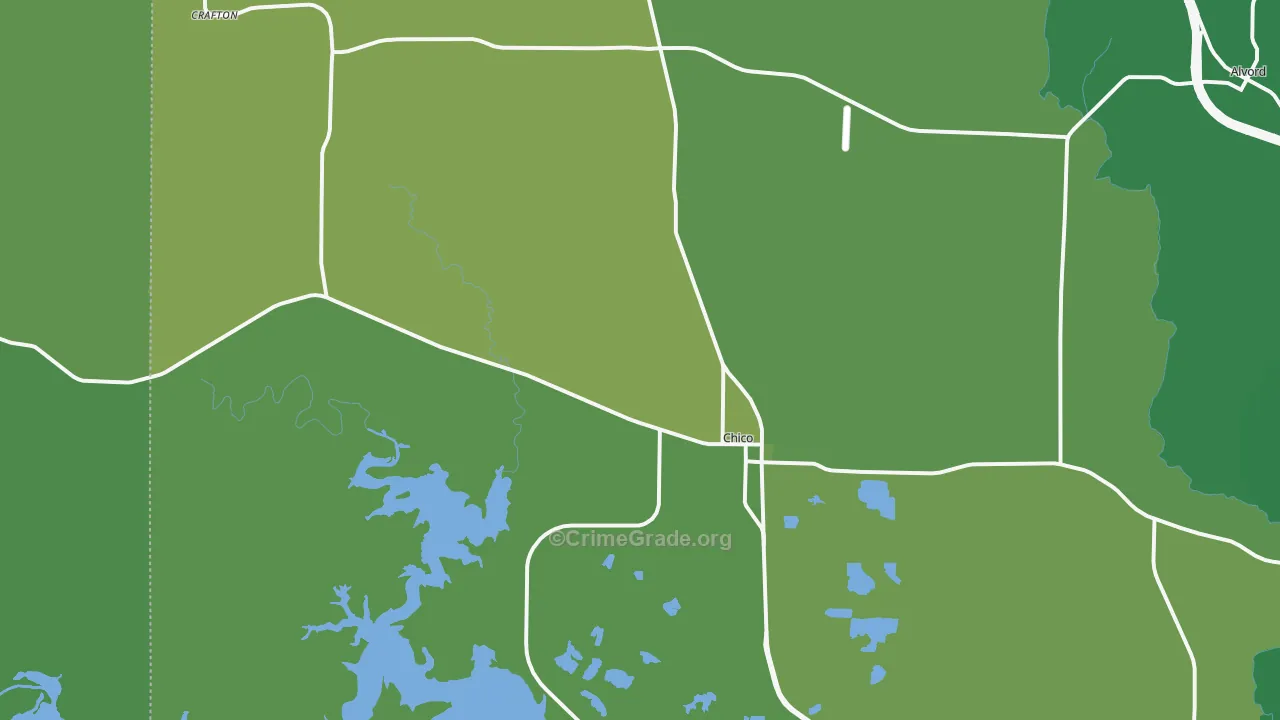 76431, TX Map of Vehicle Theft Rates
