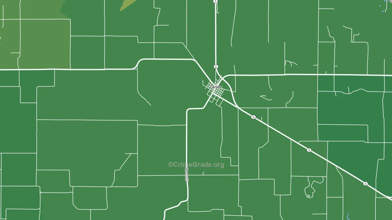 76435, TX Map of Vehicle Theft Rates