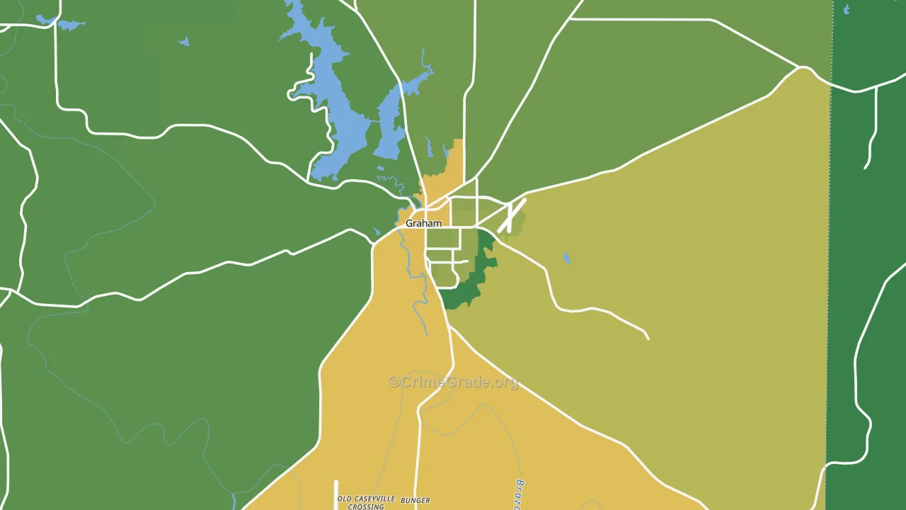 76450, TX Map of Vehicle Theft Rates