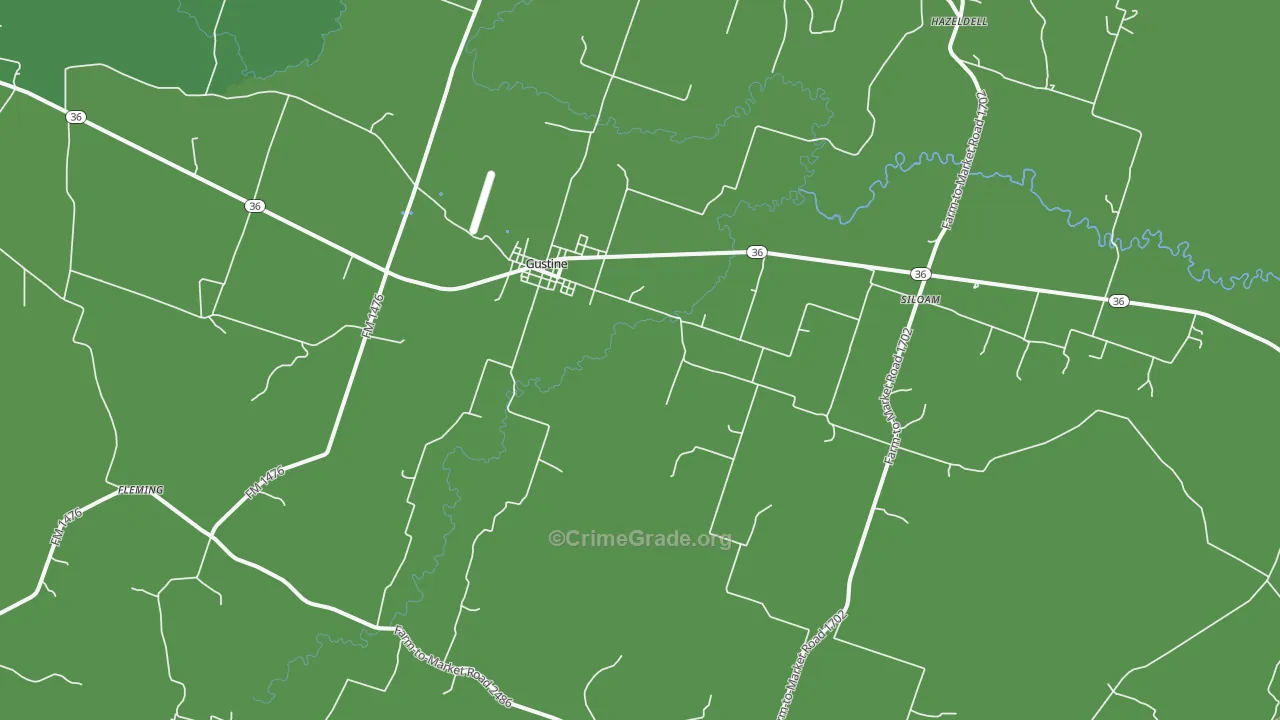 76455, TX Map of Vehicle Theft Rates
