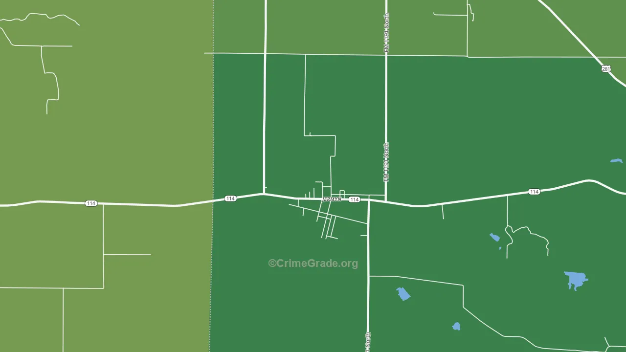 76459, TX Map of Vehicle Theft Rates