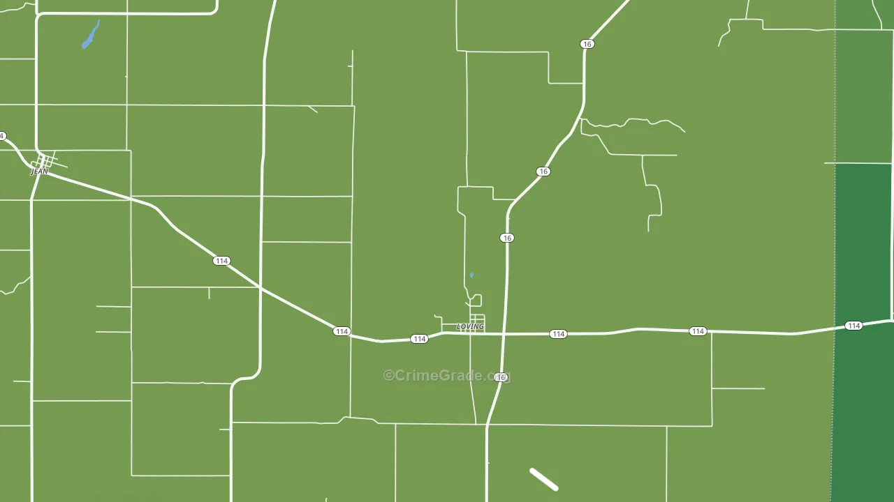 76460, TX Map of Vehicle Theft Rates