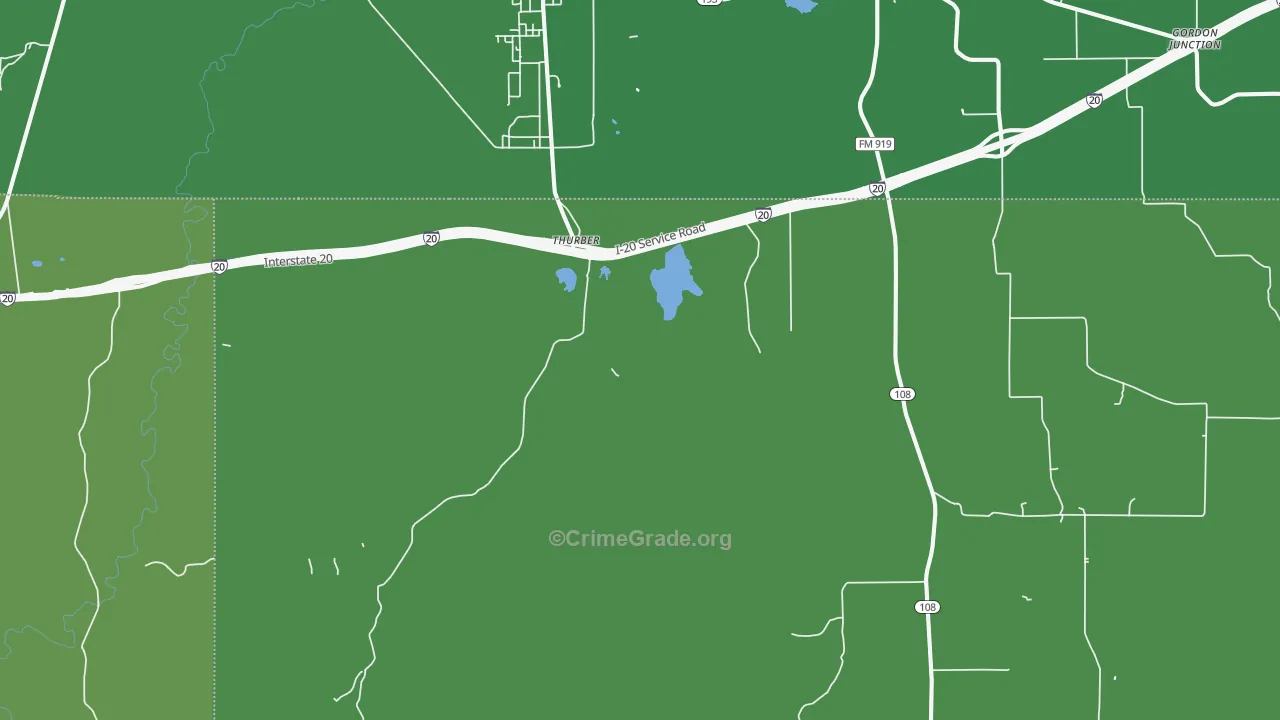 76463, TX Map of Vehicle Theft Rates