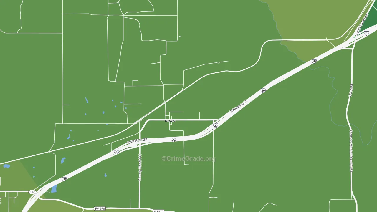 76466, TX Map of Vehicle Theft Rates