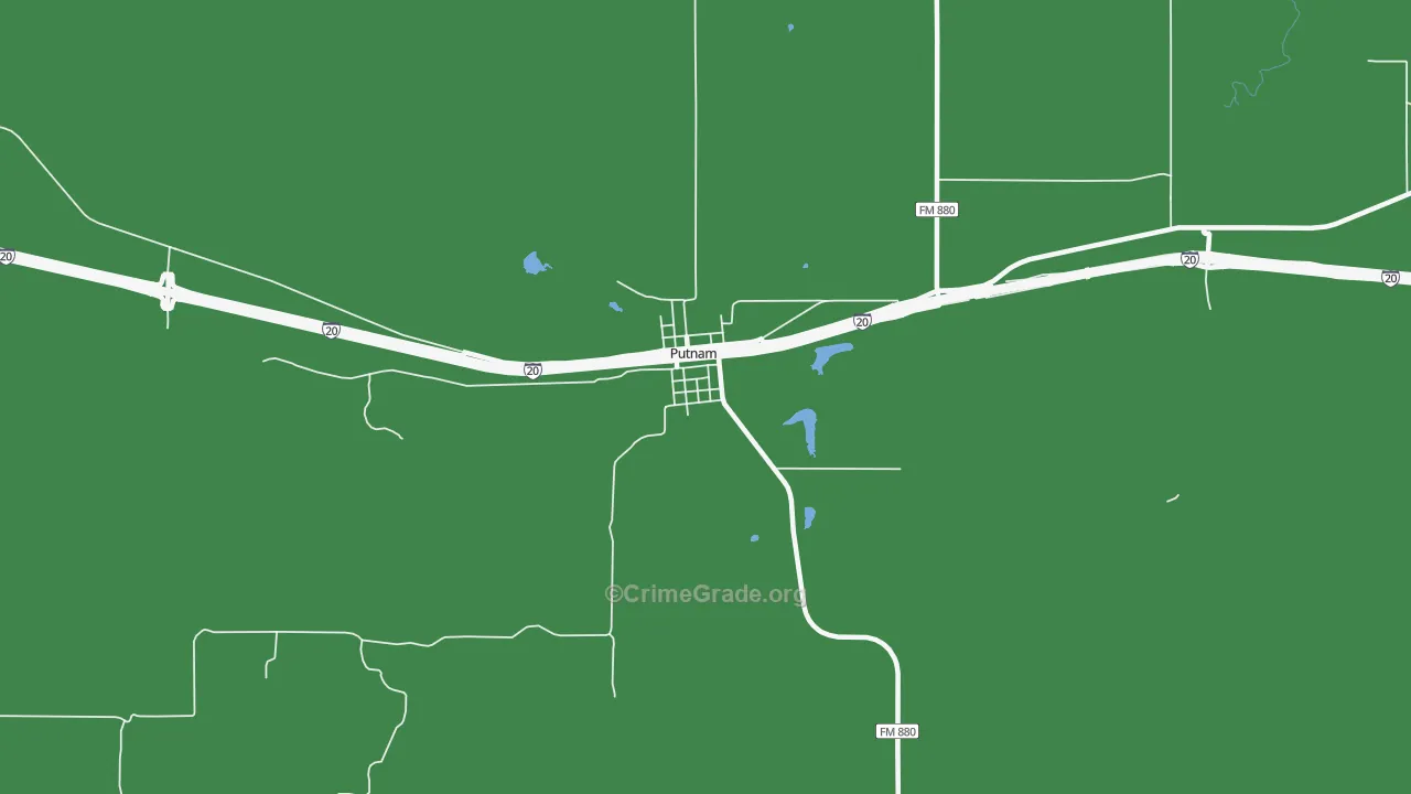 76469, TX Map of Vehicle Theft Rates