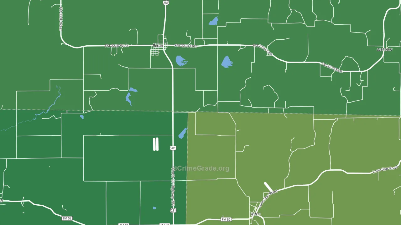 76486, TX Map of Vehicle Theft Rates